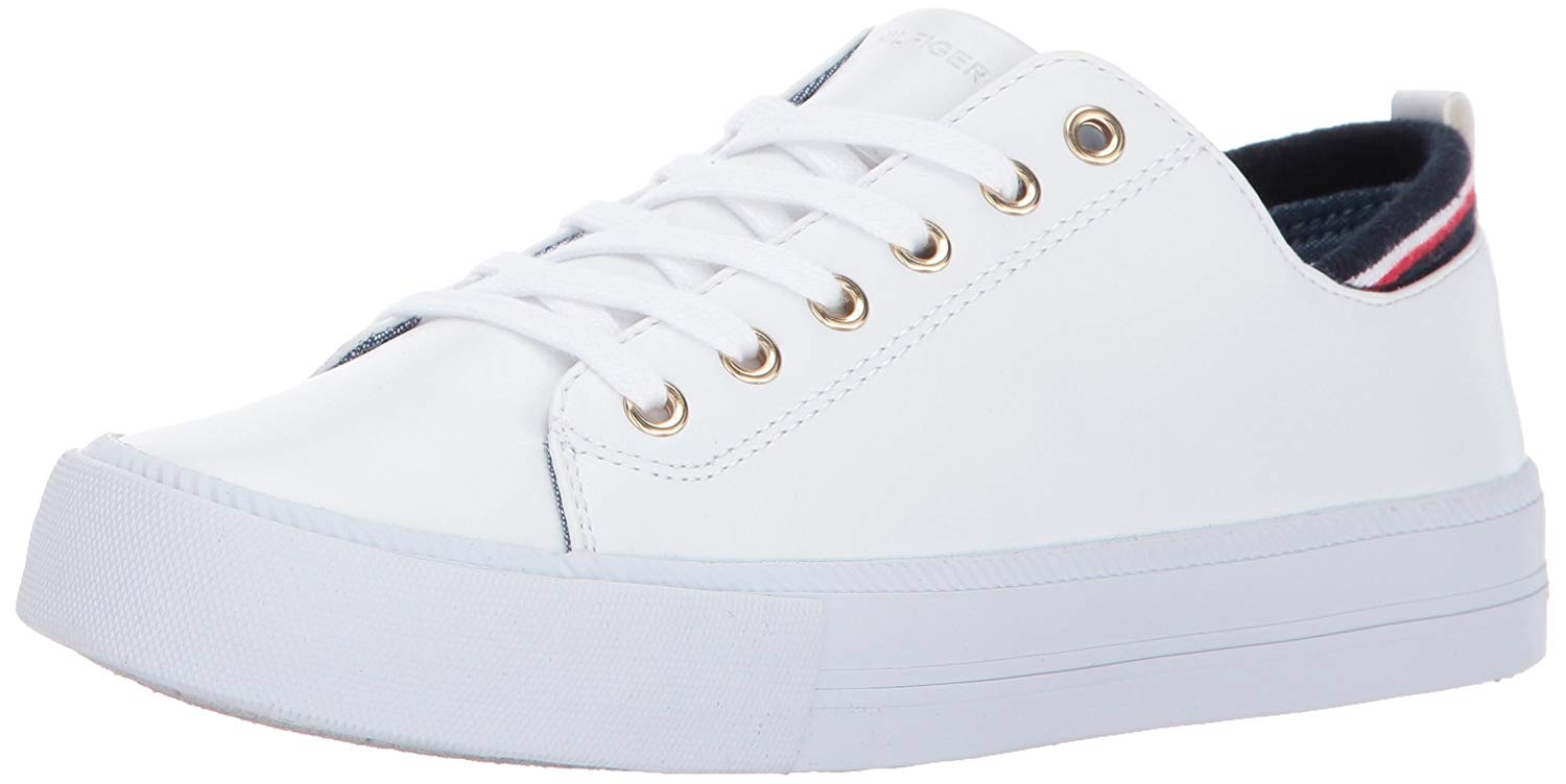 Tommy Hilfiger Womens Two Low Top Lace Up Fashion Sneakers, White, Size ...