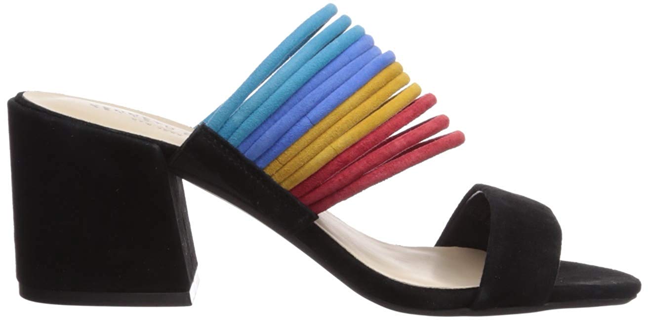 strappy heeled mule