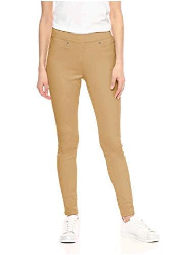 khaki pull on jeggings