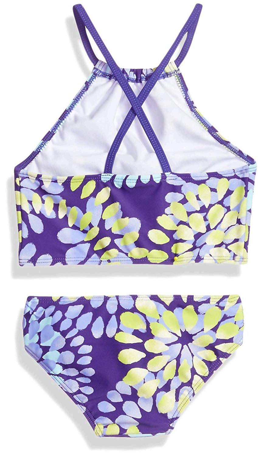 Kanu Surf Big Girls' Daisy Beach Sport Halter Tankini, Daisy Purple ...