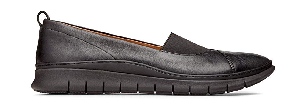 Vionic Womens Linden Leather Round Toe Loafers, Black, Size 8.0 g1Ao | eBay