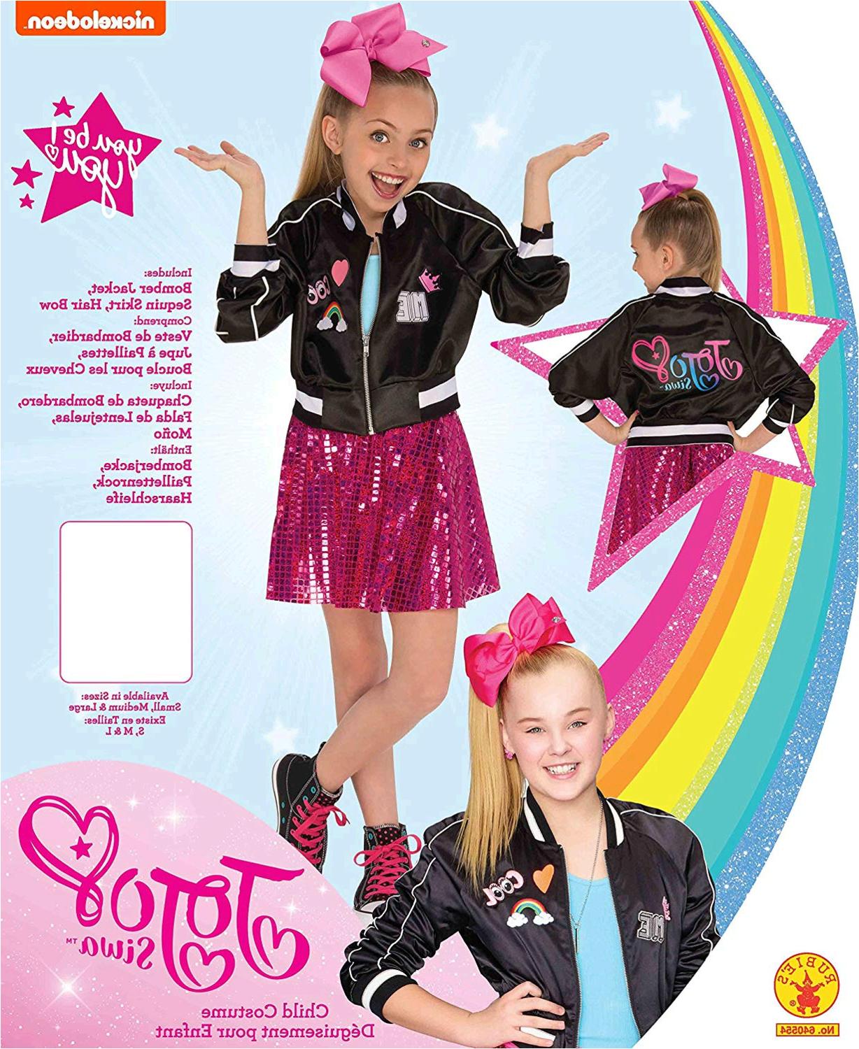 JoJo Siwa Bomber Jacket with Skirt and Bow, Multicolor, Size Small wTOS ...