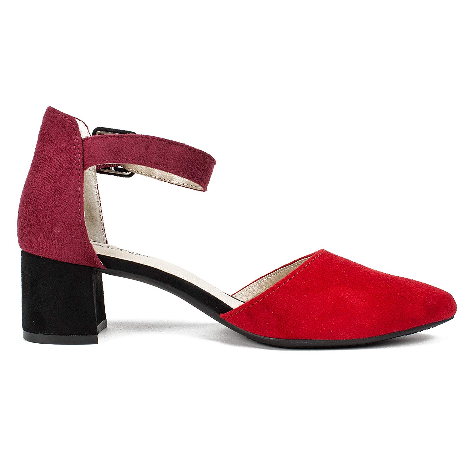 Rialto Womens Mayer Fabric Closed Toe Ankle Strap Classic, Red Suede, Size 6.0 | eBay
