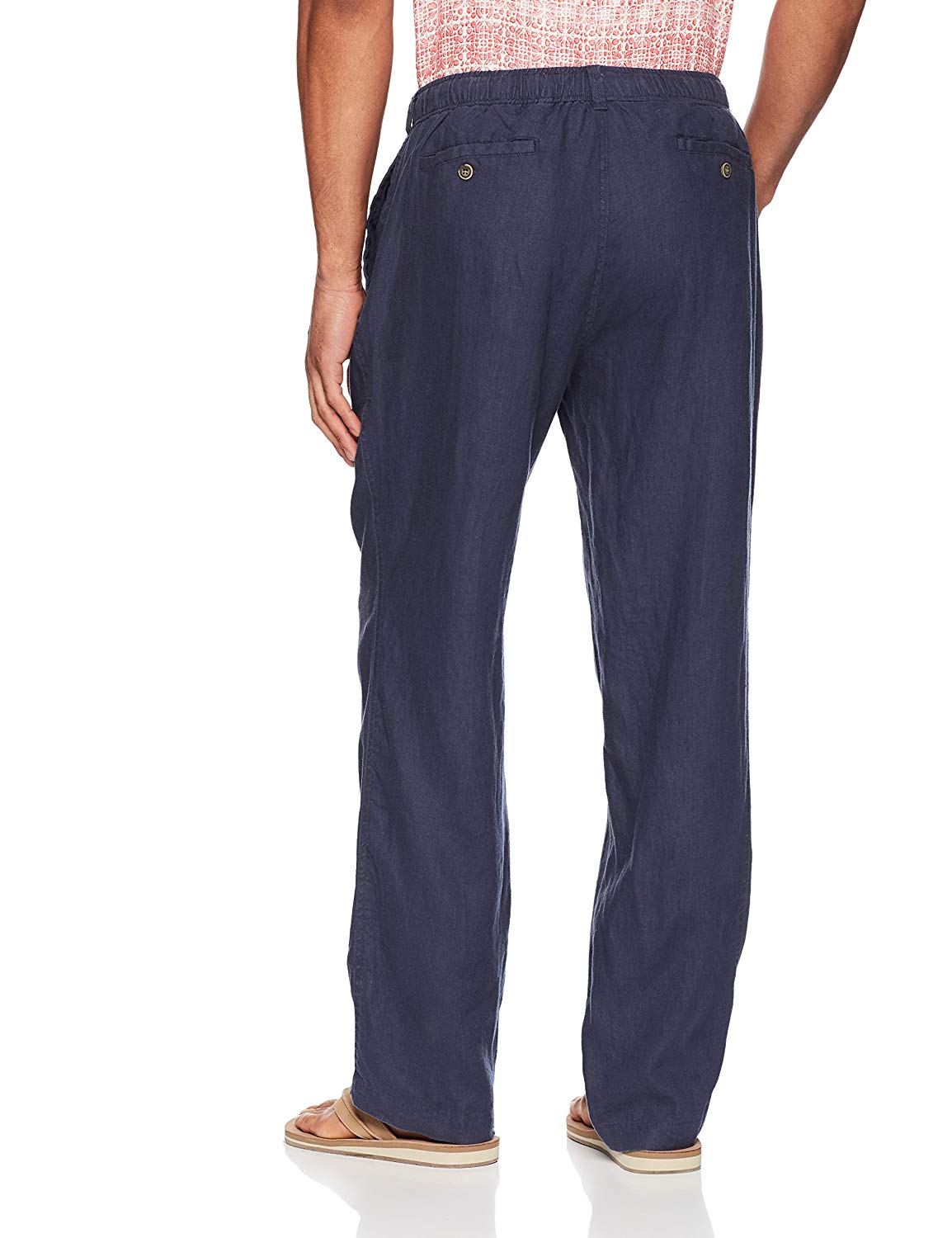 28 Palms Men's Relaxed-Fit Linen Pant with, Blue Night, Size Large/30 ...