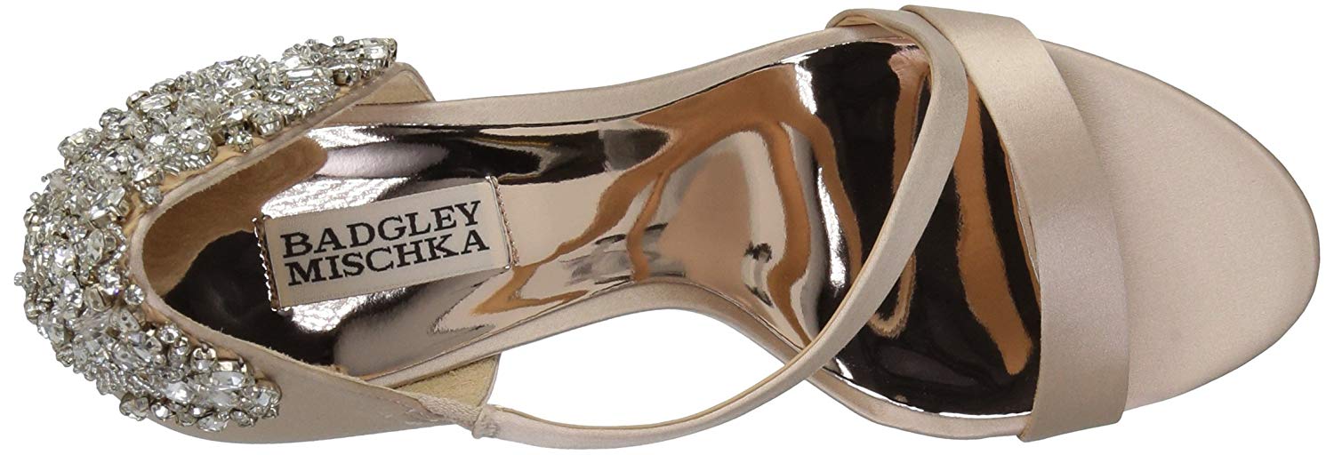 badgley mischka latte satin