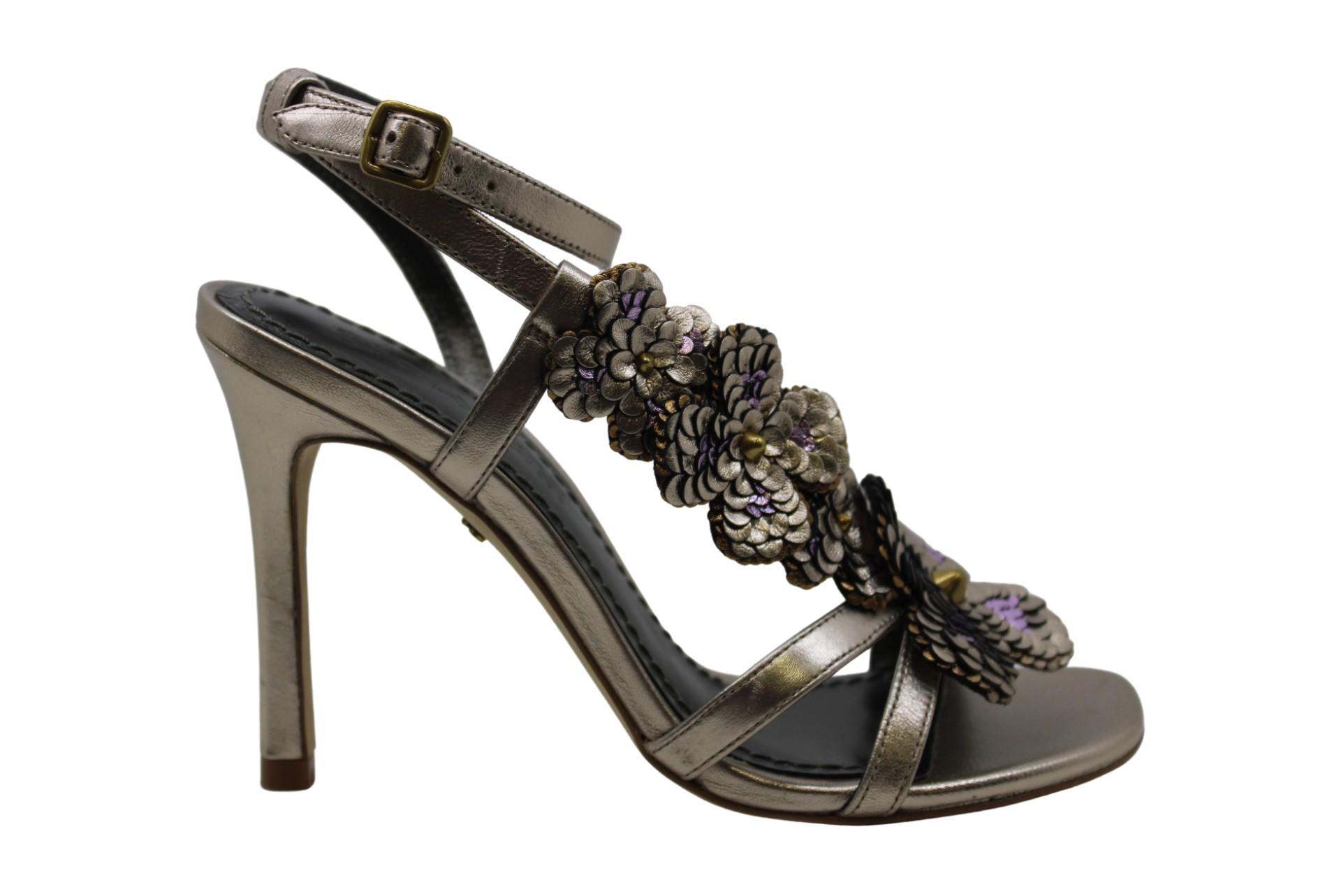 Coach Womens Bianca Leather Open Toe SlingBack Classic Pumps, Tan, Size