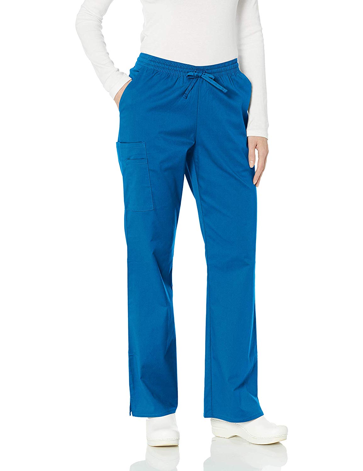 Essentials Women's Quick-Dry Stretch Scrub Pant,, Galaxy Blue, Size ...