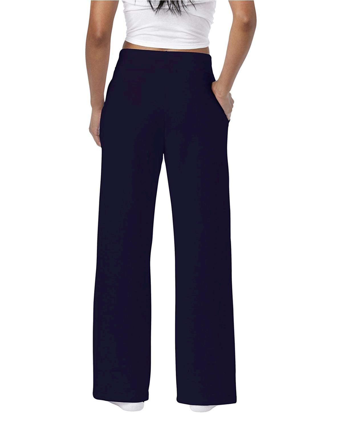 women's open bottom sweatpants with pockets