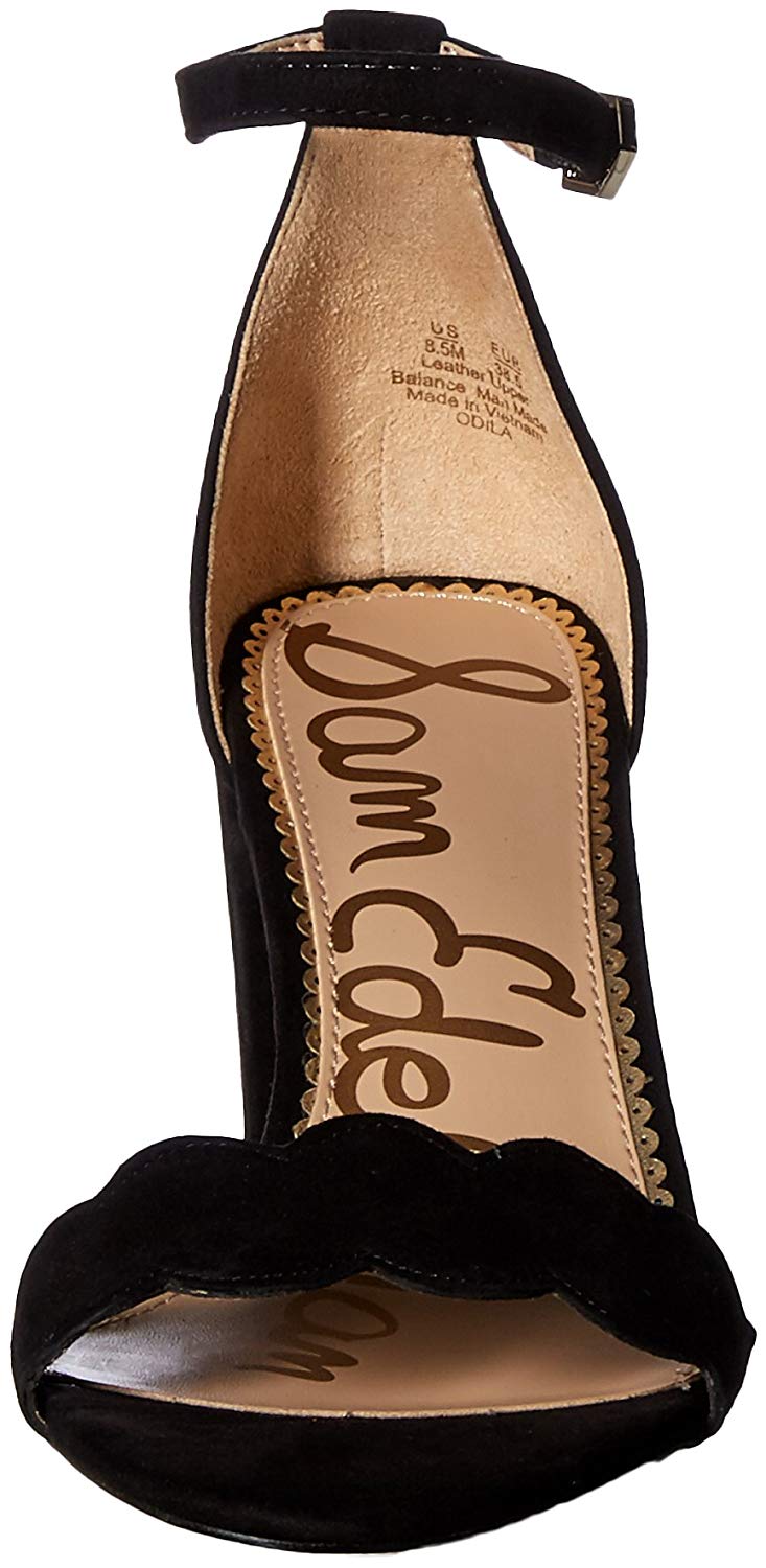Sam Edelman Women's Odila Heeled Sandal, Black Suede, Size 10.0 Iwl8 727694505610 | eBay