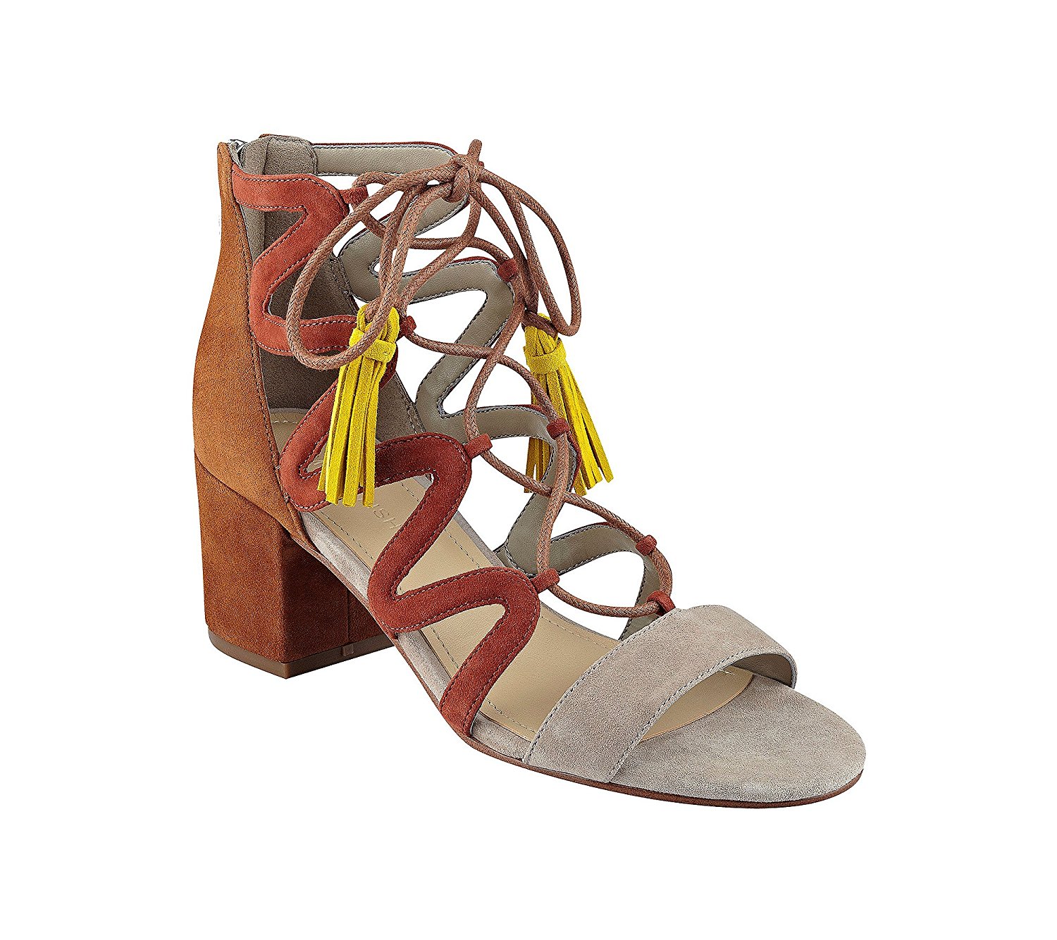 Marc Fisher Womens Rayz Suede Almond Toe Casual Strappy Taupe Brown Size 100 Marc Fisher Womens Rayz Suede Almond Toe Casual Strappy Taupe Brown Size 100