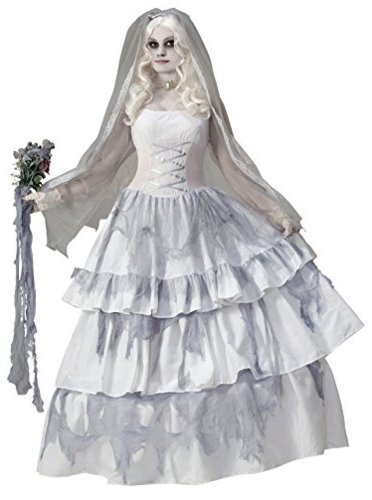 Forum Novelties Women's Deluxe Victorian Ghost Bride, Multi, Size One ...