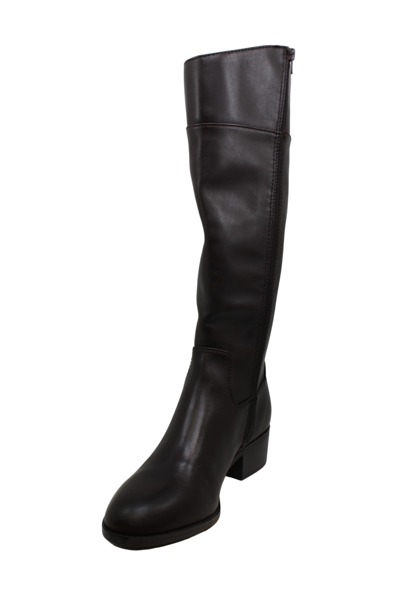 Alfani Womens Bexleyy Leather Almond Toe Knee High Riding, Brown, Size