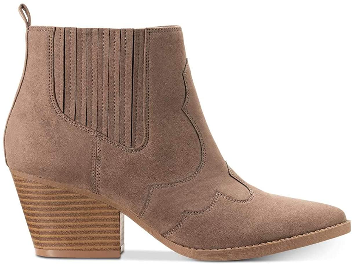 American Rag Womens Kayyla Solid Block Heel Booties, Taupe ...