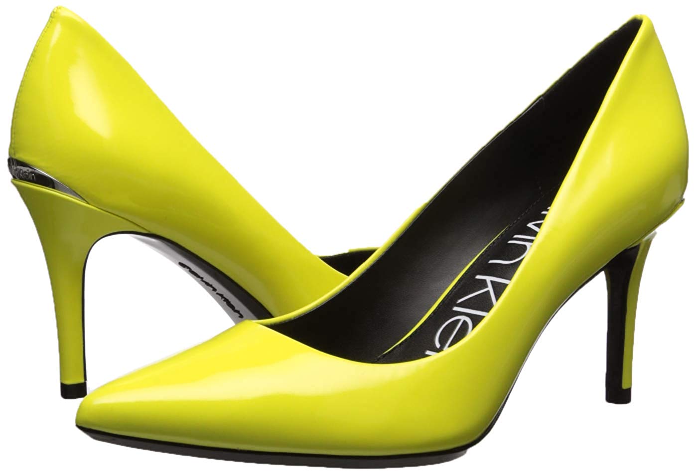 calvin klein yellow pumps