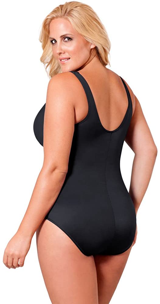 Miraclesuit Women's Plus Size Swimwear Solid Escape, Black, Size 20 Plus v9fq eBay
