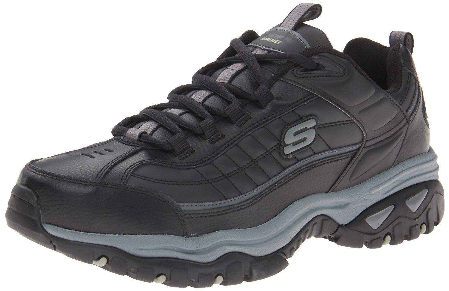 Skechers Mens Energy-After Burn Low Top Lace Up Running, Black/Grey ...