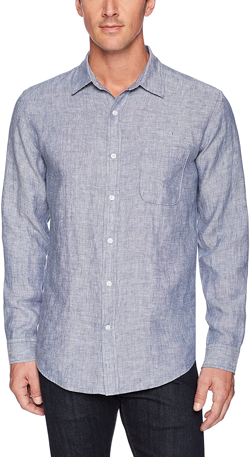 mens long sleeve linen shirts uk