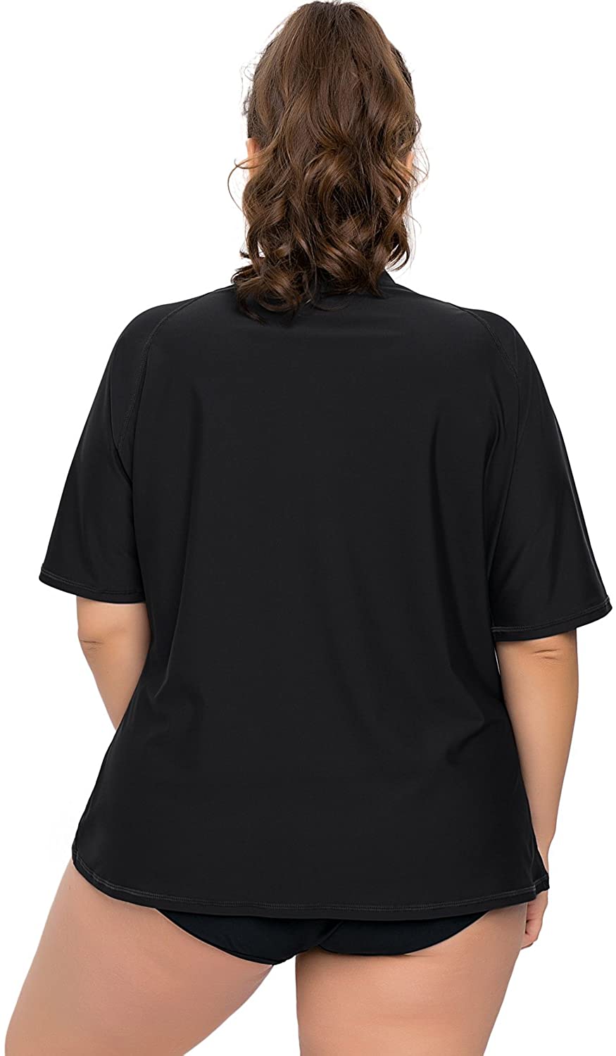 womens short sleeve swim shirt