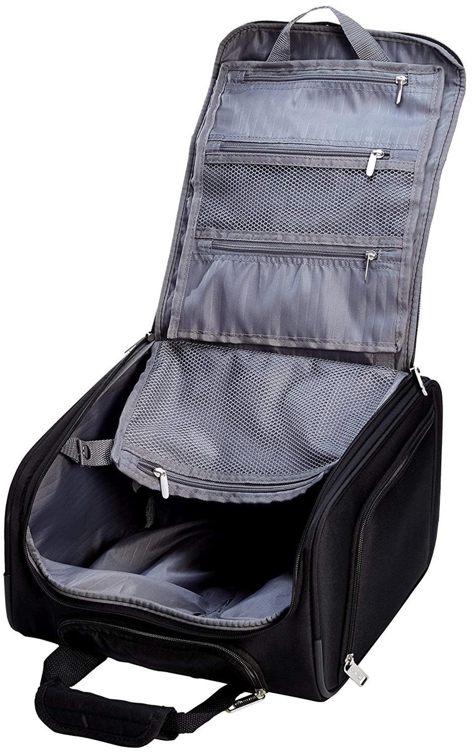 AmazonBasics Underseat Carry-On Rolling Travel Luggage Bag,, Black, Size 13.0 | eBay