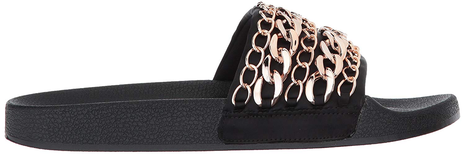 steve madden slide sandals black