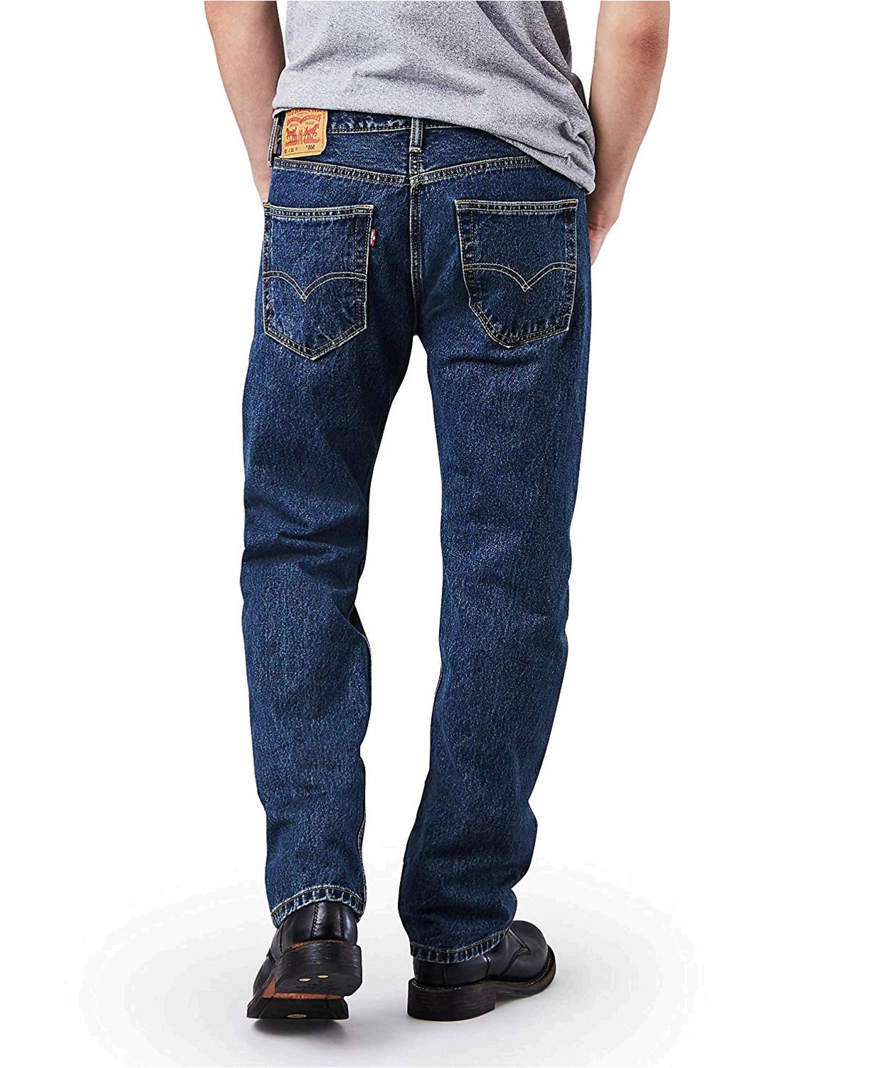 Levi's Men's 505 Regular Fit Jean, Dark, Dark Stonewash, Size 34W x 30L ...