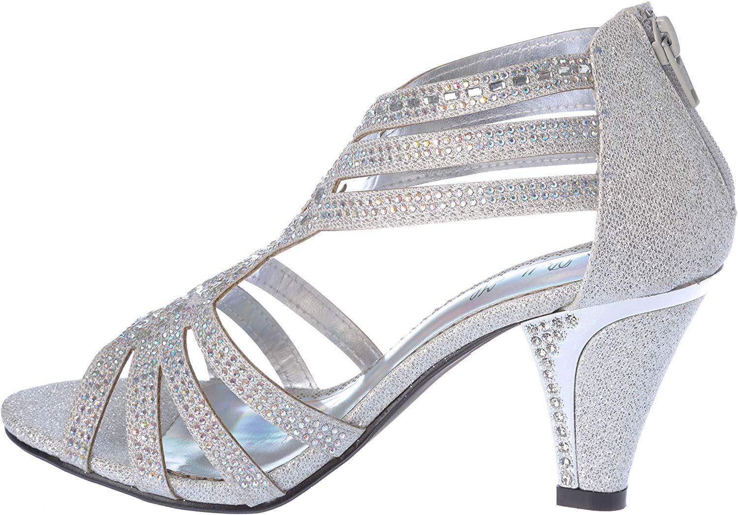 kinmi25 Womens Evening Sandal Rhinestone DressShoes