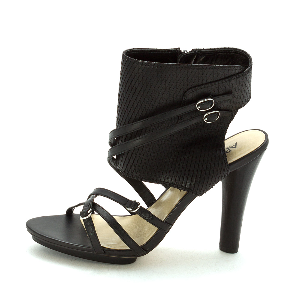 A.B.S. by Allen Schwartz Womens Caravan Open Toe Ankle Wrap Black Size 9.5 A.B.S. by Allen Schwartz Womens Caravan Open Toe Ankle Wrap Black Size 9.5