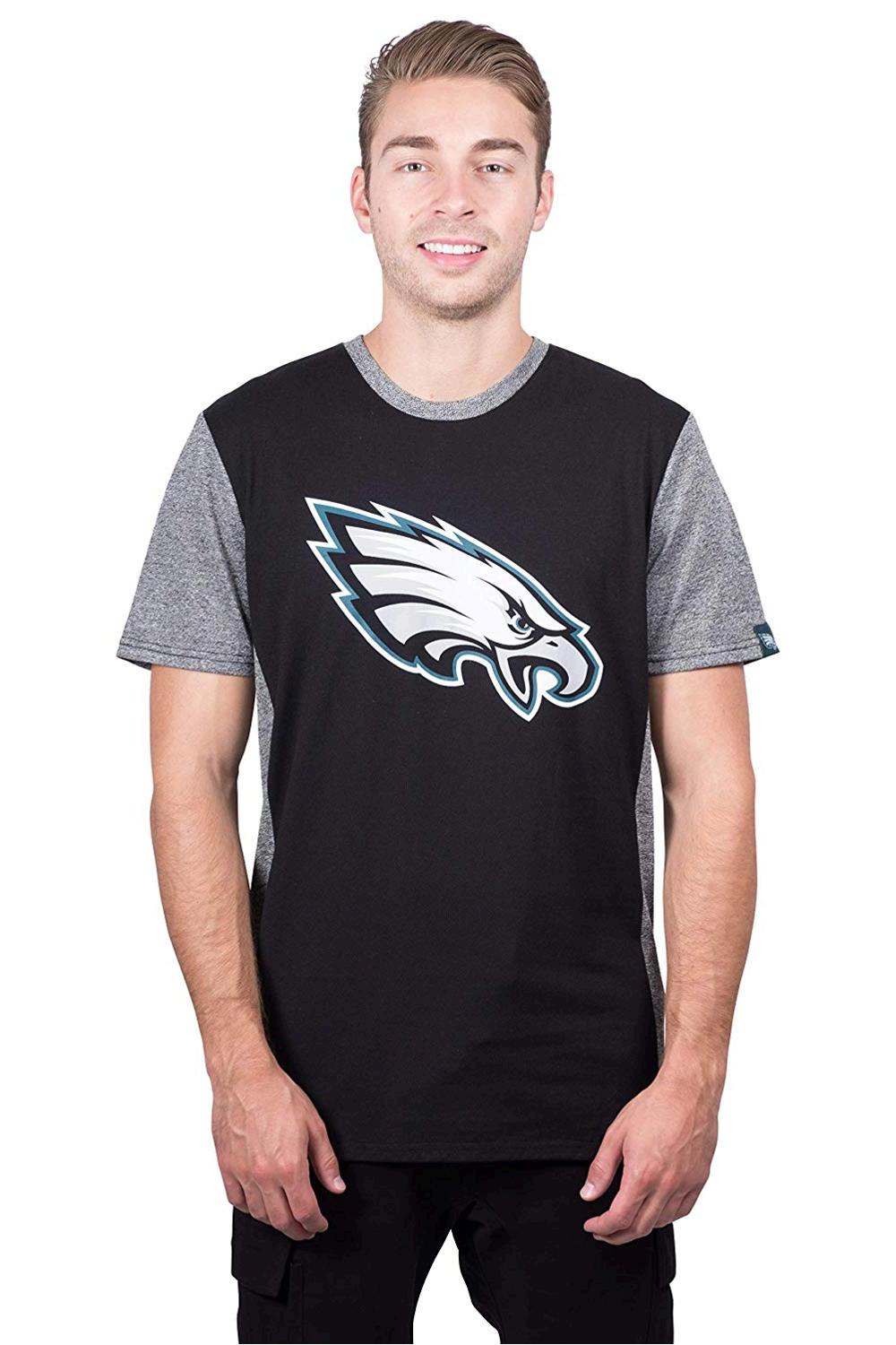 Ultra Game Men's NFL T-Shirt Raglan Block Short Sleeve, Team Color ...