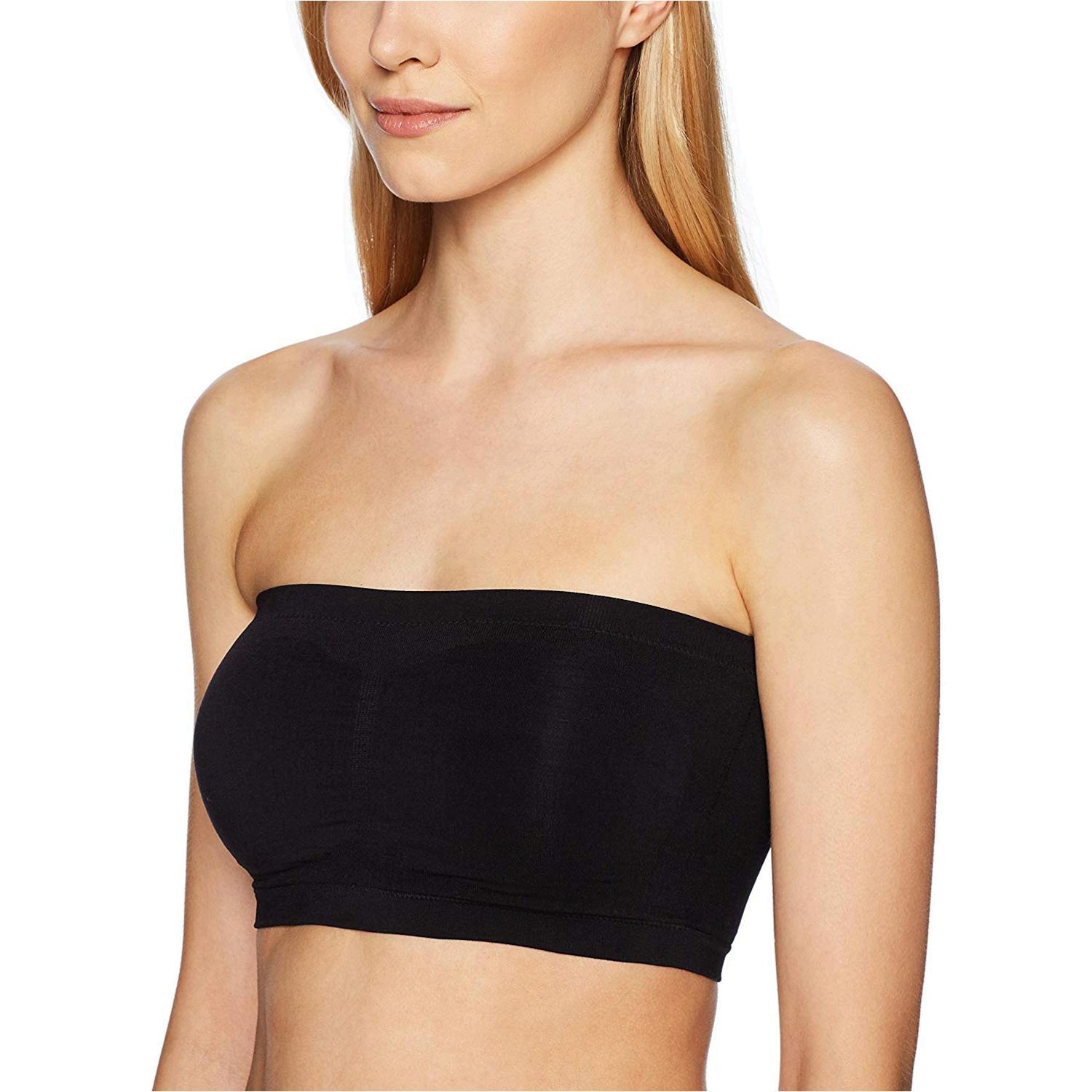 Brand - Mae Women's Seamless Bandeau Bra (for, Black, Size Small / Medium | eBay