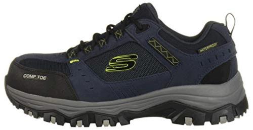 skechers greetah unisex navy lace up safety shoe