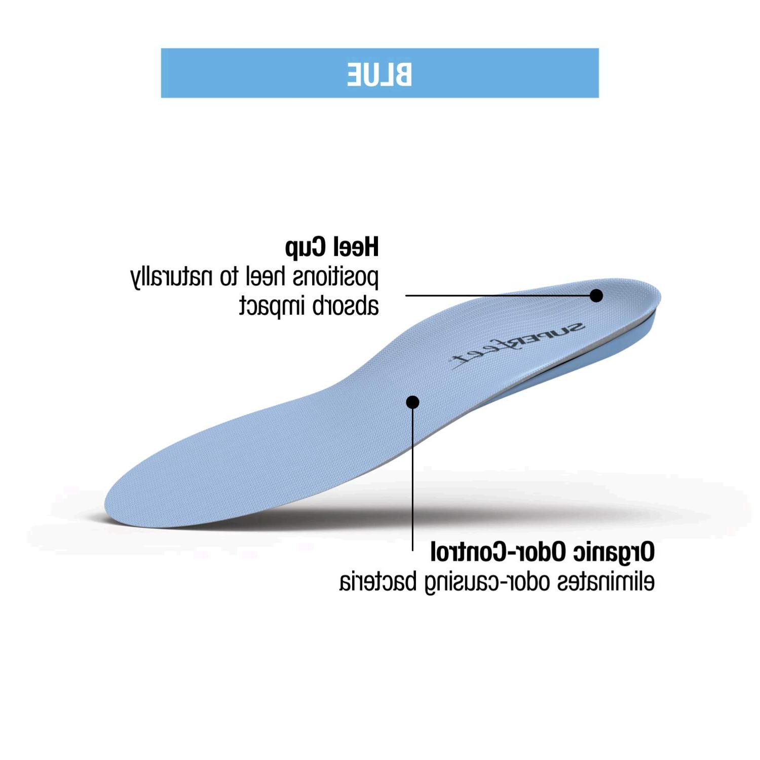 Superfeet BLUE Insoles,, Blue, Size C 6.5 8 US Womens / 5.5 7 3OuP