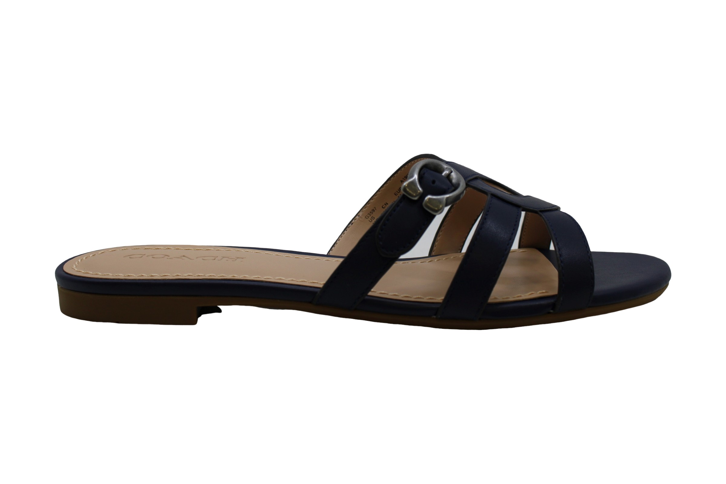 coach platform sandals blue
