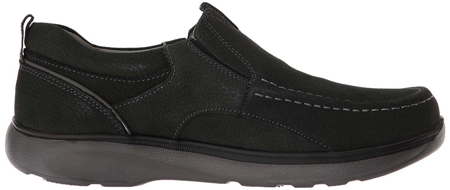 Propét Mens Owen Leather Closed Toe Slip On Shoes, Black